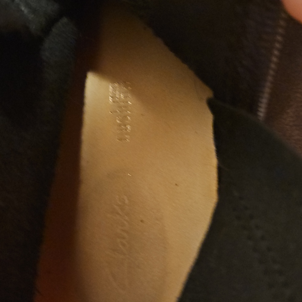 Clarks Trace Pine Black Leather Women's Side Zipper Tie Ankle Boots Sz.10 - Picture 7 of 8